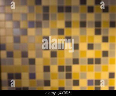 Yellow Brown Black Small Square Tiled Background Backdrop Stock Photo