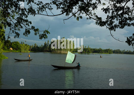 View of the Chalanbil during rainy season. Sirajganj, Bangladesh Stock ...