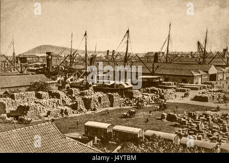 Vintage 1900s old photo of Victoria Dock, Bombay, Mumbai, Maharashtra, India, Asia Stock Photo