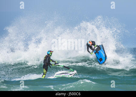 A jetski rider at the IFWA Championships Jetski Jet ski Spectacular action  IFWA Championships Battle of the pilots Sea Spray Watersports Stock Photo