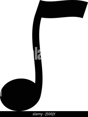 Musical note icon, modern minimal flat design style, vector illustration Stock Vector