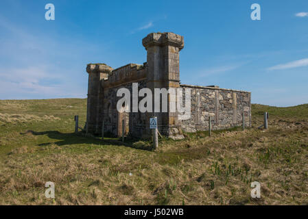 The Maclean Burial Ground on Crossapol Bay The Islae of Coll Scotland Stock Photo