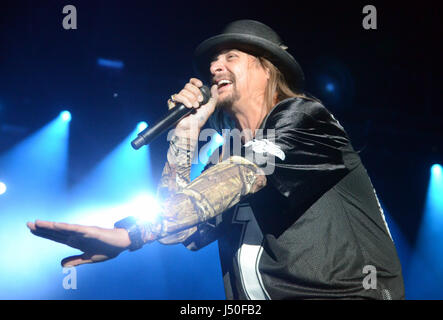 Somerset, Wisconsin, USA. 14th May, 2017. Singer and songwriter Kid Rock performs during the Northern Invasion Music Festival in Somerset, Wisconsin. Ricky Bassman/Cal Sport Media/Alamy Live News