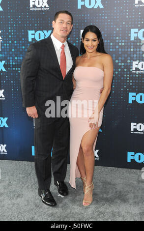 New York, NY, USA. 15th May, 2017. John Cena and Nikki Bella attends the FOX Upfront at Woolman Rink in Central Park on May 15, 2017 in New York City. Credit: John Palmer/Media Punch/Alamy Live News Stock Photo