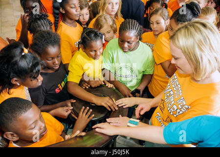 Montgomery Alabama,State Capitol building,Black Blacks African Africans ethnic minority,girl girls,female kid kids child children youngster youngsters Stock Photo