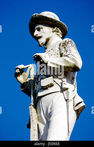 Alabama,Pike County,Troy,Confederate Soldier Memorial,statue,Civil War,history,honor,South,valor,AL080518058 Stock Photo