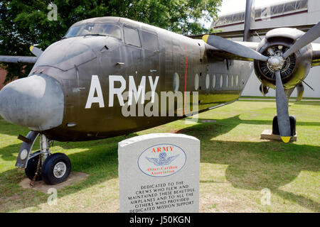 Alabama,Dale County,Ft. Fort Rucker,United States Army Aviation Museum,aircraft,military,exhibit exhibition collection defense,combat,Otter Caribou,co Stock Photo