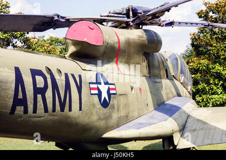Alabama,Dale County,Ft. Fort Rucker,United States Army Aviation Museum,aircraft,military helicopters,combat,war,exhibit exhibition collection defense, Stock Photo