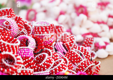 Traditional Bangladeshi bracelets exhibited in a local fair Stock Photo