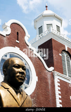 Alabama,Dallas County,Selma,Brown Chapel A.M.E. Church,Martin Luther King Jr. Monument,Civil Rights Movement,segregation,Black History,bust,religion,A Stock Photo