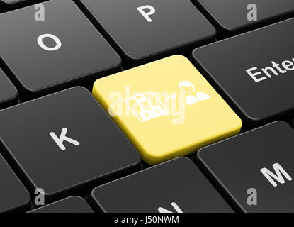 Law concept: Criminal Freed on computer keyboard background Stock Photo