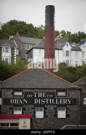Oban Whisky Distillery, in Oban, Scotland, on 12  May  2017. Stock Photo