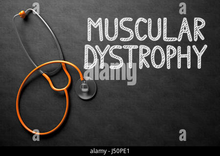 Muscular Dystrophy Concept on Chalkboard. 3D Illustration. Stock Photo