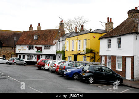 the red cow pub-restaurant in historic town of sandwich kent uk may 2017 Stock Photo