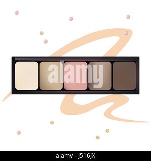 Eyeshadow realistic 3d illustration. Vector object Stock Vector