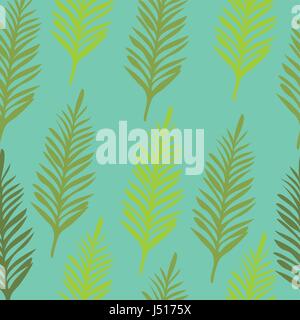 Palm leaf silhouettes seamless pattern. Vector illustration. Tropical leaves. Stock Vector