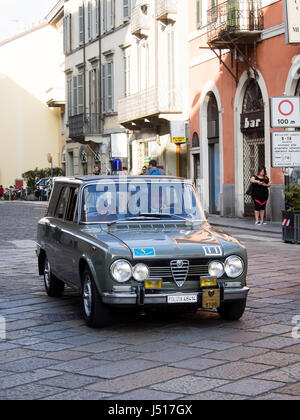 Old classic polizia Stradale, italian police patrol Stock Photo