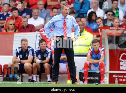 STUART PEARCE NOTTINGHAM FOREST FC MANAGER NOTTINGHAM FOREST FC MANAGER THE CITY GROUND NOTTINGHAM ENGLAND 09 August 2014 Stock Photo