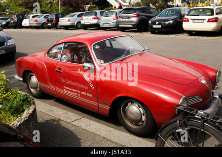 BERLIN, MAY 3TH: A Vintage Wolkswagen Karmann-Ghia from the 70s in Berlin - front view, on May 3th 2017. Stock Photo