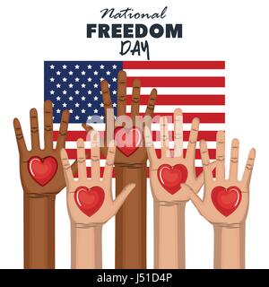 Download hand with heart to celebrate freedom juneteenth Stock ...