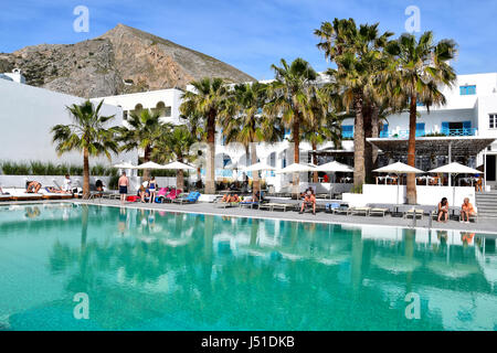 Kamari Beach Hotel, Santorini Cyclades Greek Islands Greece Stock Photo