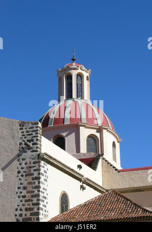 tower,church,lanzarote,blauer himmel Stock Photo