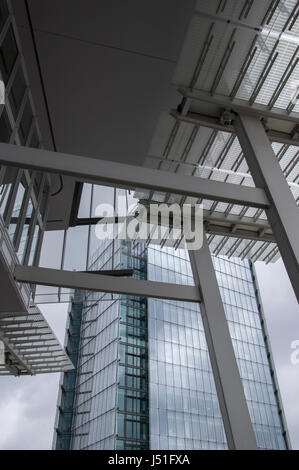 The façade of the Shard, the capital’s tallest building, its viewing platform is a very popular tourist attraction in the centre of the City of London Stock Photo