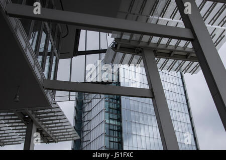 The façade of the Shard, the capital’s tallest building, its viewing platform is a very popular tourist attraction in the centre of the City of London Stock Photo