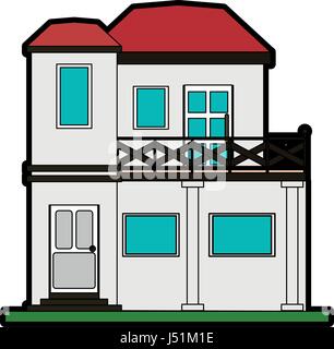 pretty family house icon image  Stock Vector