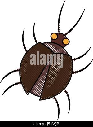 virus bug hacking computer software Stock Vector