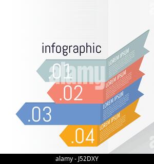 Vector illustration. Infographic template business chart with four steps. Business concept Stock Vector