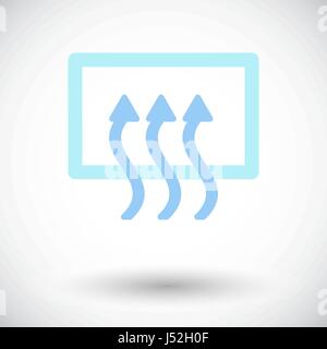 Rear window defrost. Single flat icon on white background. Vector illustration. Stock Vector