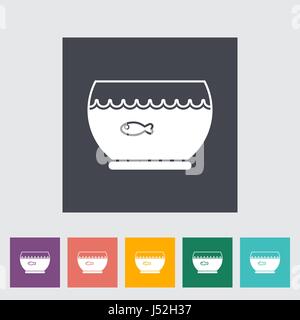 Aquarium icon. Flat vector related icon for web and mobile applications. It can be used as - logo, pictogram, icon, infographic element. Vector Illust Stock Vector
