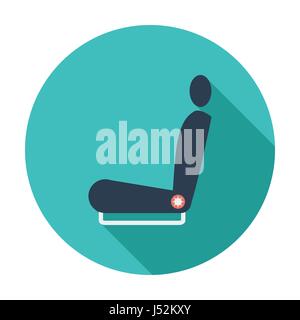 Seat. Single flat color icon. Vector illustration. Stock Vector