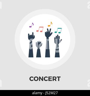 Concert icon vector. Flat icon isolated on the white background. Editable EPS file. Vector illustration. Stock Vector