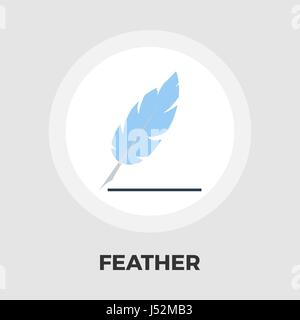 Feather icon vector. Flat icon isolated on the white background. Editable EPS file. Vector illustration. Stock Vector