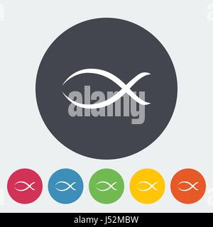 Vector illustration of single fish icon Stock Vector Image & Art - Alamy