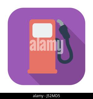 Fuel. Single flat color icon. Vector illustration. Stock Vector