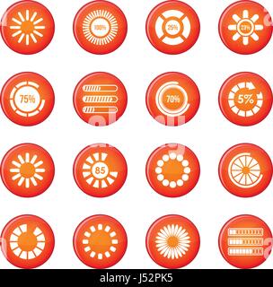 Loading bars icons vector set Stock Vector