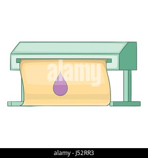 Plotter icon, cartoon style Stock Vector