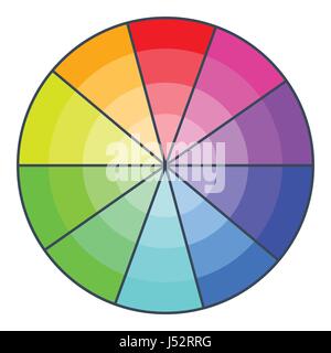 Color wheel with shades icon, cartoon style Stock Vector Image & Art ...