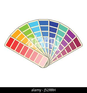 Color swatch icon, cartoon style Stock Vector