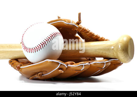 baseball equipment isolated on white background Stock Photo