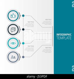 Business infographic concept - vector set of infographic elements in flat design style for presentation, booklet, website. Vector icons set Stock Vector