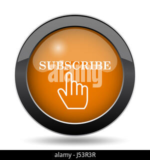 Subscribe icon. Subscribe website button on white background. Stock Photo