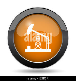 Oil pump icon. Oil pump website button on white background. Stock Photo