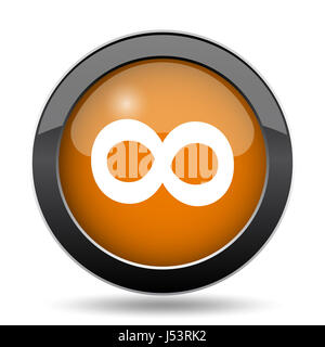 Infinity sign icon. Infinity sign website button on white background. Stock Photo