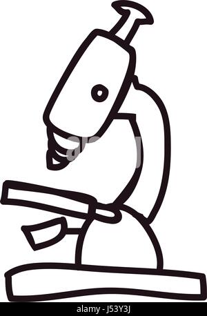 isolated microscope design stock