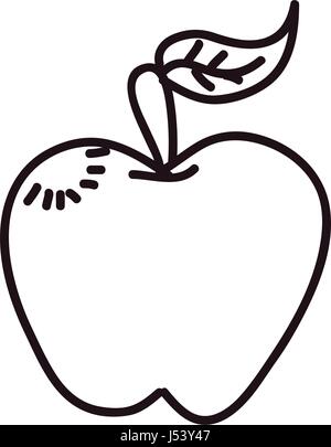 apple cartoon draw Stock Vector