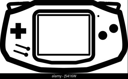 Classic Handheld Game Device Line Vector Stock Vector